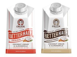 The Guide to Dairy Free Coffee Creamer Califia Farms Better Half pictured